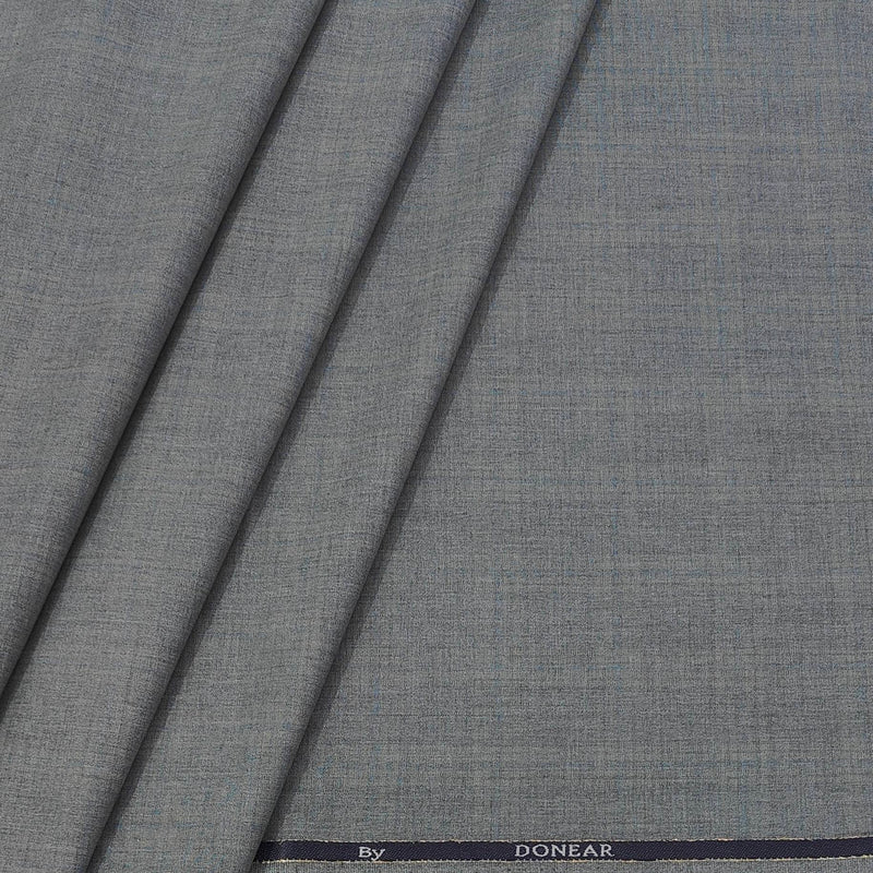 Trouser Fabric Donear Poly Viscose Broad Check Colour Light Grey