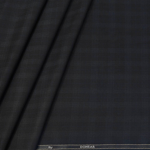 Trouser Fabric Donear Poly Viscose Broad Check Colour Onyx Grey