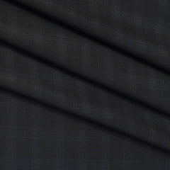 Trouser Fabric Donear Poly Viscose Broad Check Colour Onyx Grey