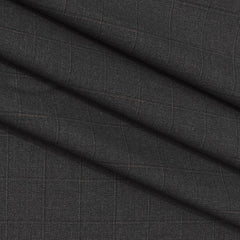 Trouser Fabric Donear Poly Viscose Broad Check Colour Carob Brown