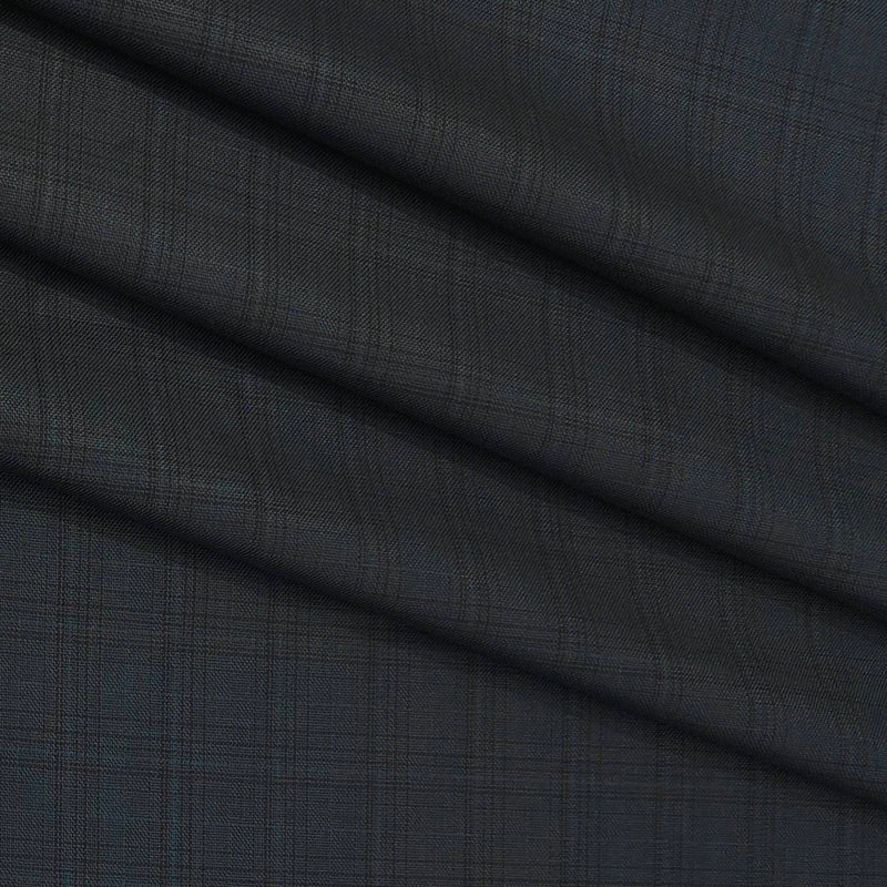 Trouser Fabric Donear Poly Viscose Broad Check Colour Greenish Grey