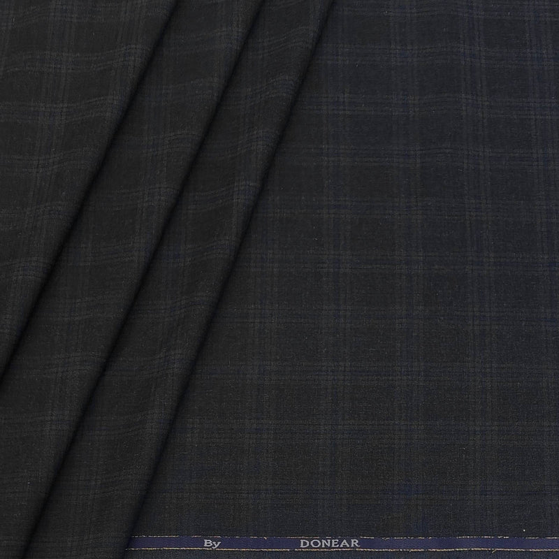 Trouser Fabric Donear Poly Viscose Broad Check Colour Shadow Grey