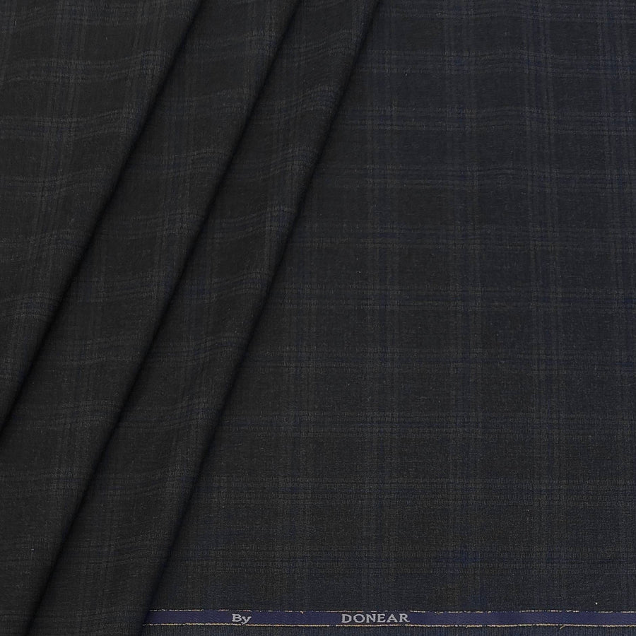 Trouser Fabric Donear Poly Viscose Broad Check Colour Shadow Grey