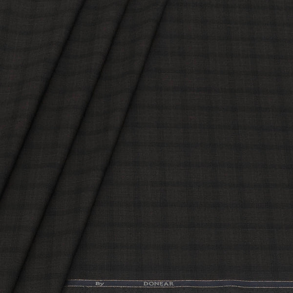Trouser Fabric Donear Poly Viscose Broad Check Colour Mocha Brown