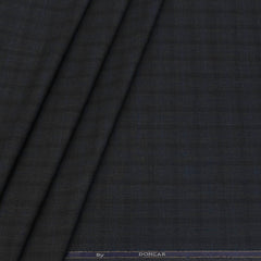 Trouser Fabric Donear Poly Viscose Broad Check Colour Slate Grey