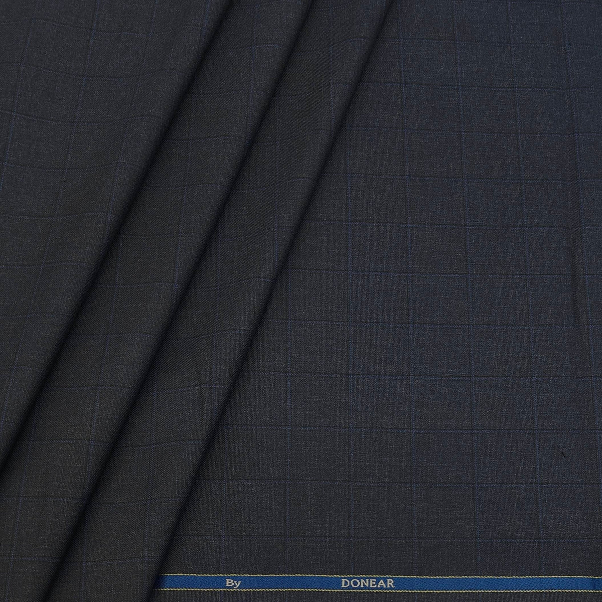 Trouser Fabric Donear Poly Viscose Broad Check Colour Bluish Grey