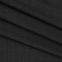 Trouser Fabric Donear Poly Viscose Broad Check Colour Dark Charcoal Green