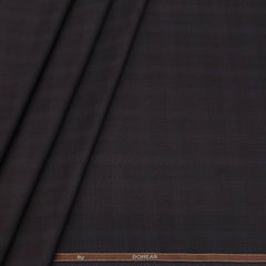 Trouser Fabric Donear Poly Viscose Broad Check Colour Mahogany Wine