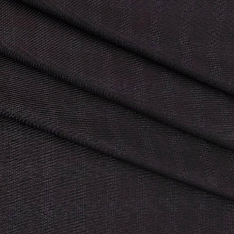 Trouser Fabric Donear Poly Viscose Broad Check Colour Mahogany Wine