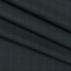 Trouser Fabric Donear Poly Viscose Broad Check Colour Greenish Grey