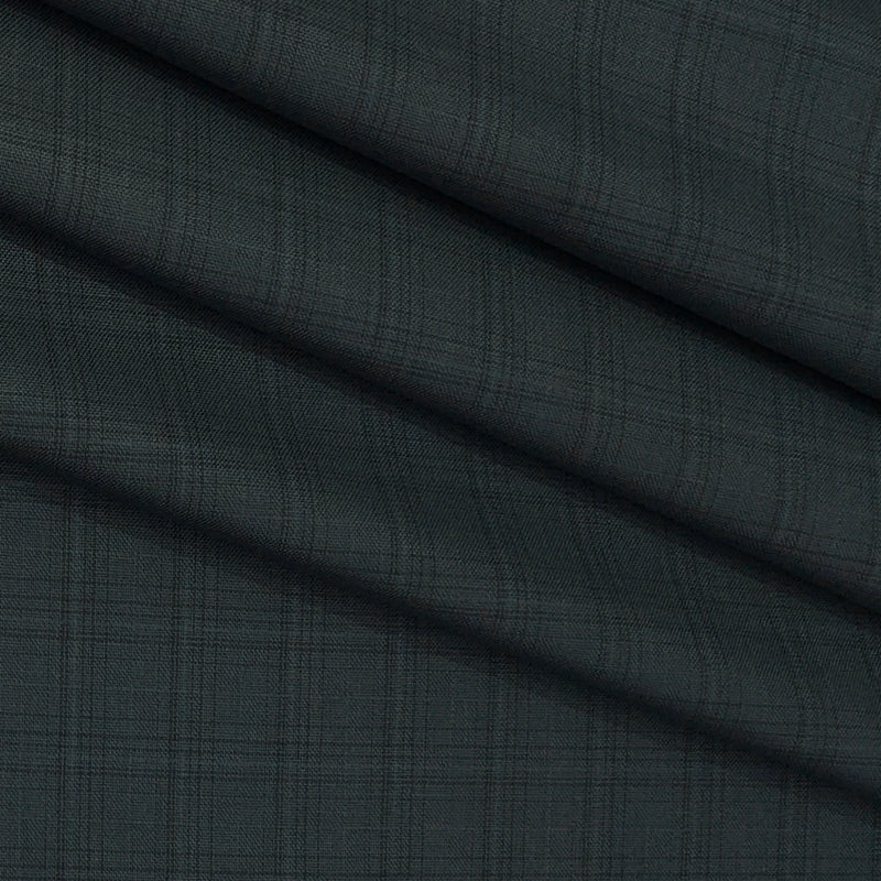Trouser Fabric Donear Poly Viscose Broad Check Colour Greenish Grey