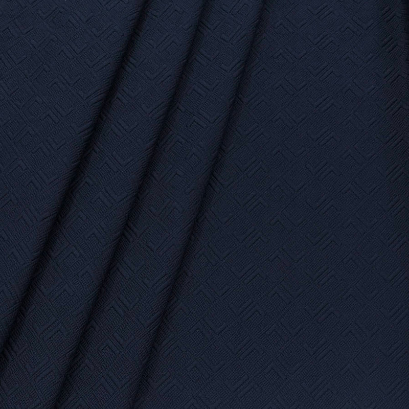 Blazer Fabric ManTire Italian Jacquard Colour Dark Blue