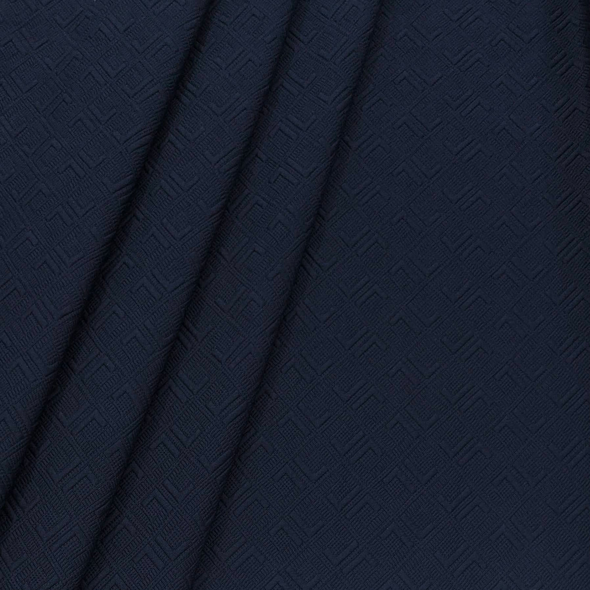 Blazer Fabric ManTire Italian Jacquard Colour Dark Blue