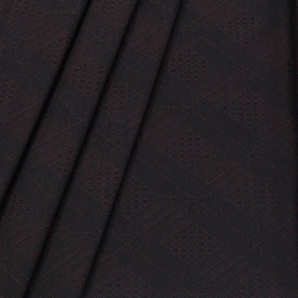 Blazer Fabric ManTire Italian Printed Colour Blackish Purple
