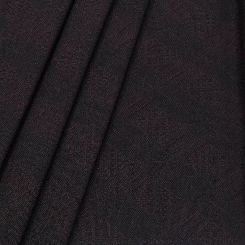 Blazer Fabric ManTire Italian Printed Colour Blackish Purple