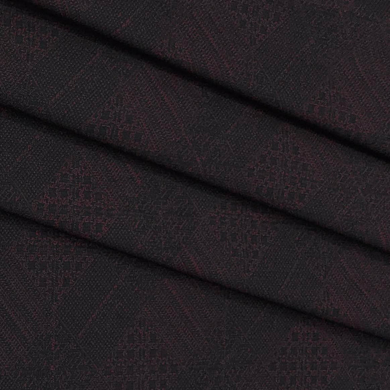 Blazer Fabric ManTire Italian Printed Colour Blackish Purple