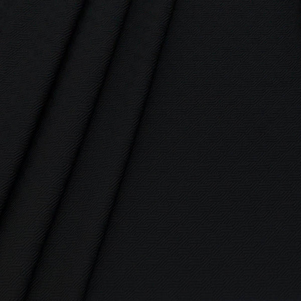 Blazer Fabric ManTire Italian Jacquard Colour Crow Black