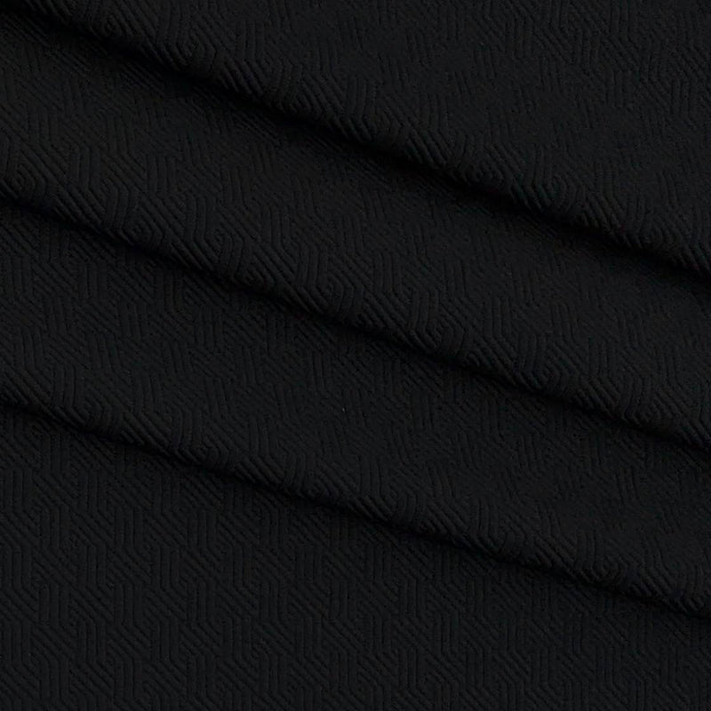 Blazer Fabric ManTire Italian Jacquard Colour Crow Black