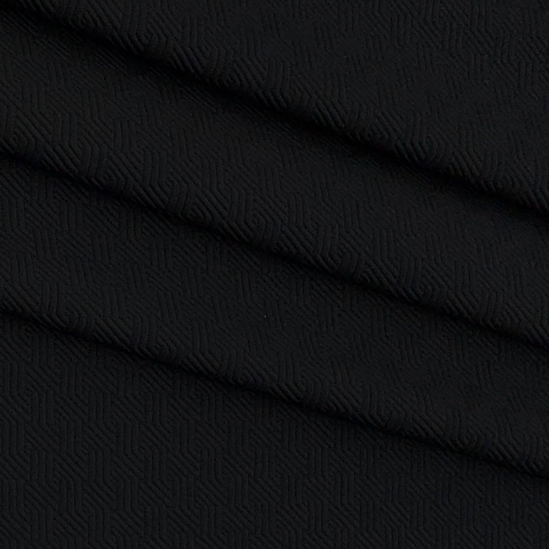 Blazer Fabric ManTire Italian Jacquard Colour Crow Black