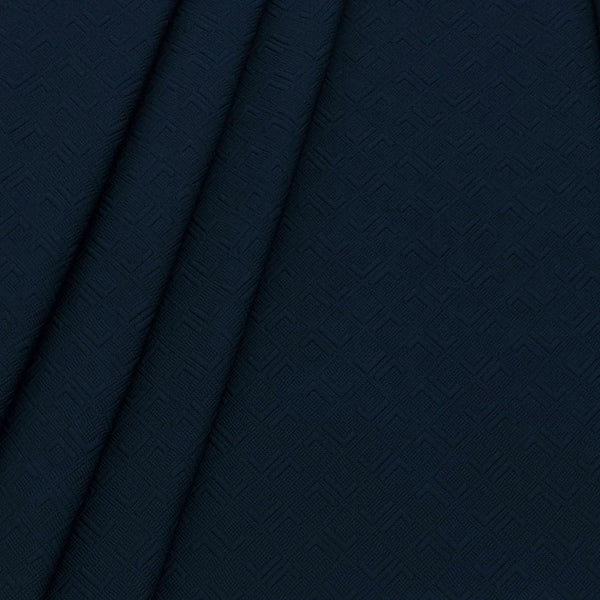 Blazer Fabric ManTire Italian Jacquard Colour Light Prussian Blue