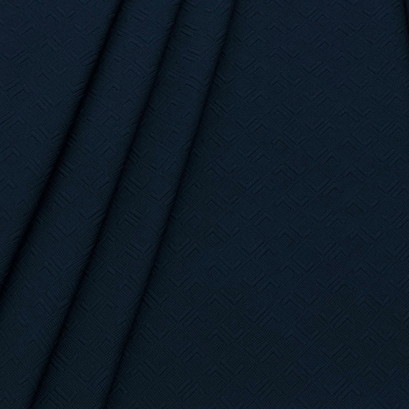 Blazer Fabric ManTire Italian Jacquard Colour Light Prussian Blue