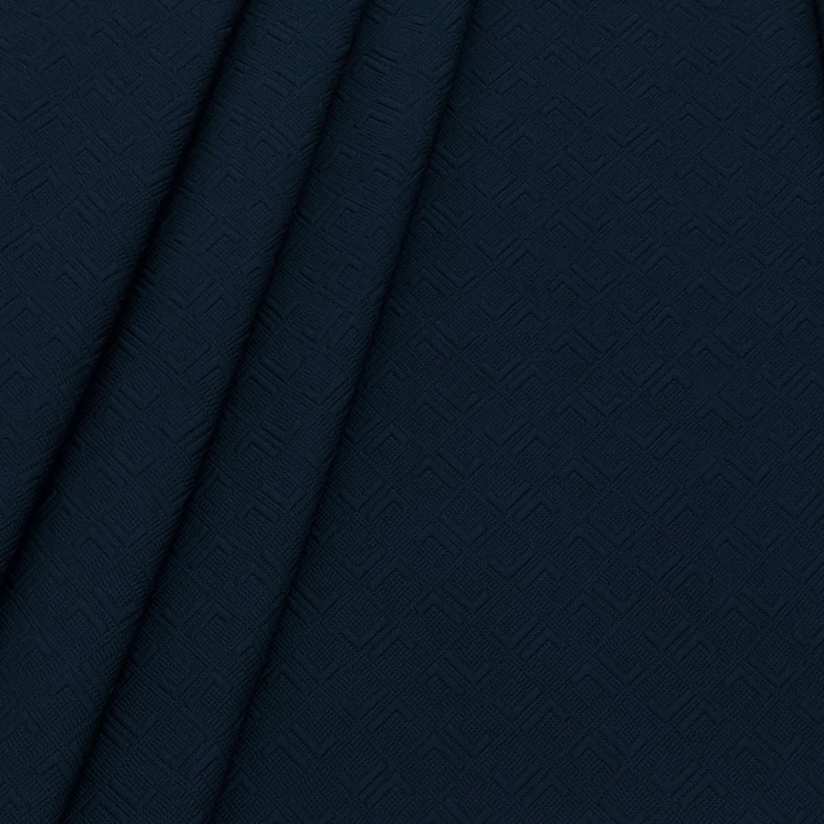 Blazer Fabric ManTire Italian Jacquard Colour Light Prussian Blue