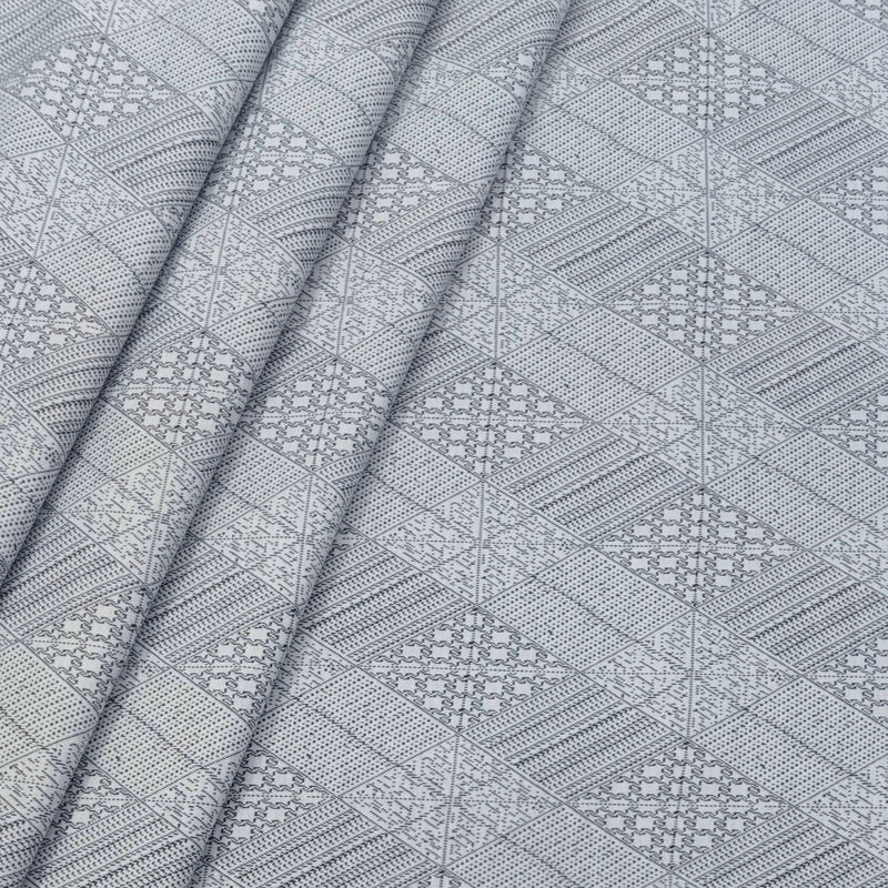 Blazer Fabric ManTire Italian Printed Colour Silver Grey