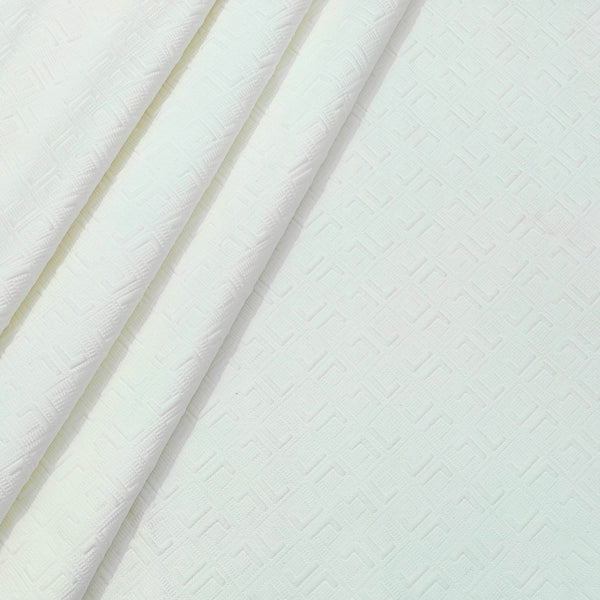 Blazer Fabric ManTire Italian Jacquard Colour Off White