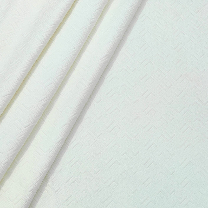 Blazer Fabric ManTire Italian Jacquard Colour Off White