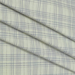 Shirt Fabric ManTire 100% Cotton Broad Check Colour Light Green N Blue