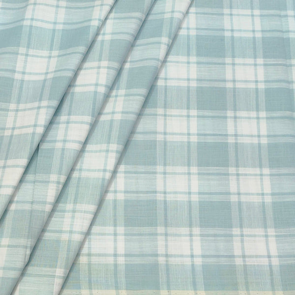 Shirt Fabric ManTire 100% Cotton Broad Check Colour Pistachio Green