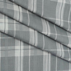 Shirt Fabric ManTire 100% Cotton Broad Check Colour Seal Grey