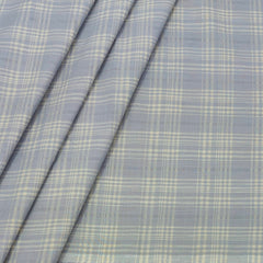 Shirt Fabric ManTire 100% Cotton Broad Check Colour Light Bluish Grey