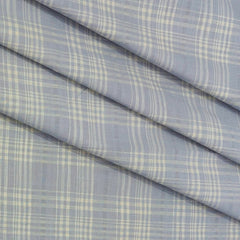 Shirt Fabric ManTire 100% Cotton Broad Check Colour Light Bluish Grey