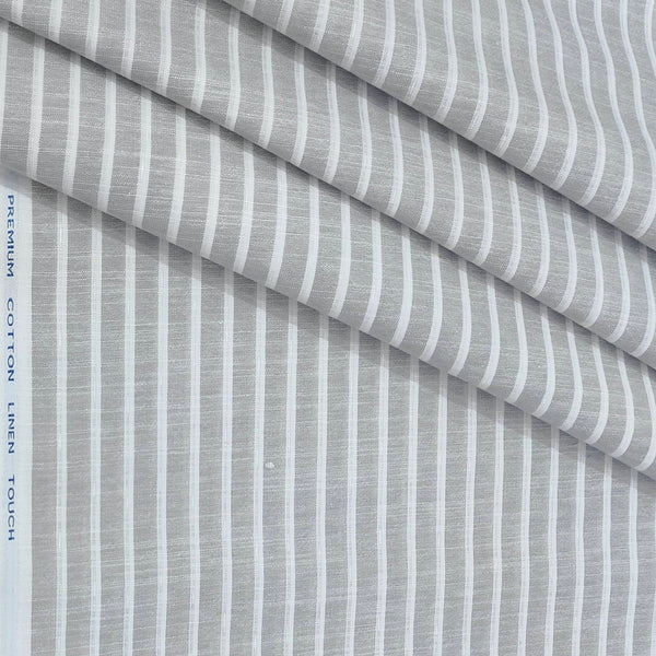 Shirt Fabric ManTire Cotton Blended Linen Look Lining Colour Grey