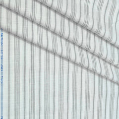 Shirt Fabric ManTire Cotton Blended Linen Look Lining Colour Gin Green N White