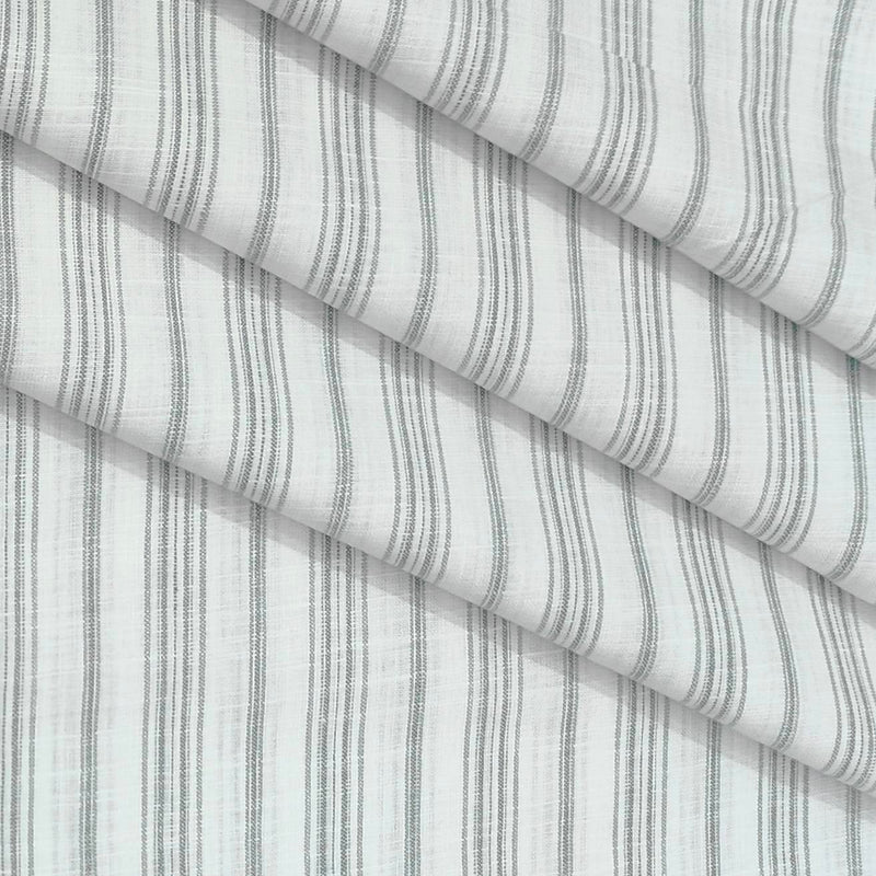 Shirt Fabric ManTire Cotton Blended Linen Look Lining Colour Gin Green N White