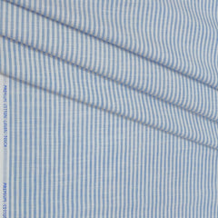 Shirt Fabric ManTire Cotton Blended Linen Look Lining Colour Blue N White