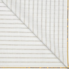 Shirt Fabric ManTire Cotton Blended Linen Look Broad Lining Colour Purple,Brown N White