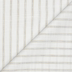 Shirt Fabric ManTire Cotton Blended Linen Look Broad Lining Colour Purple,Brown N White