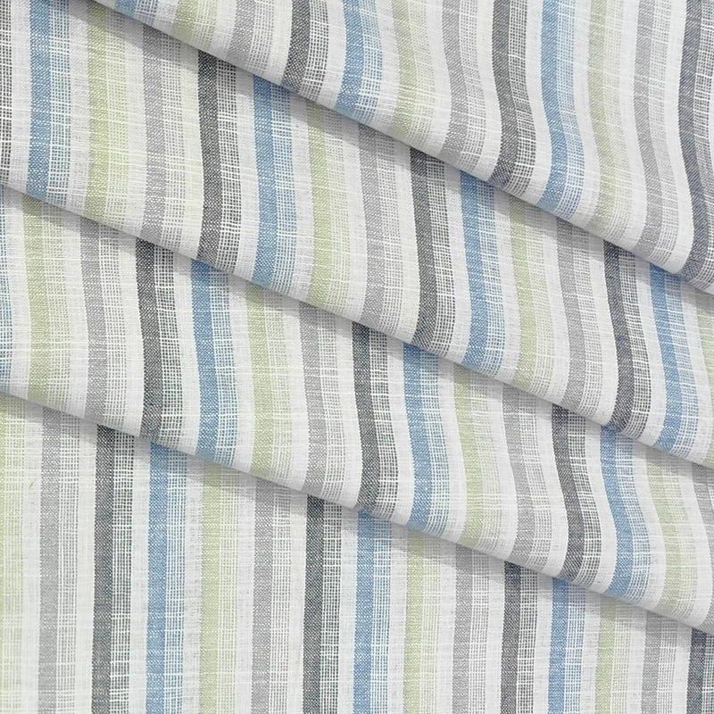 Shirt Fabric ManTire Cotton Blended Linen Look Lining Colour Grey, Green, N White