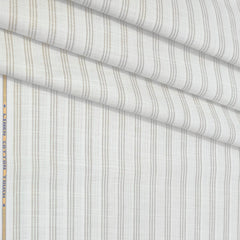 Shirt Fabric ManTire Cotton Blended Linen Look Lining Colour Brown N White