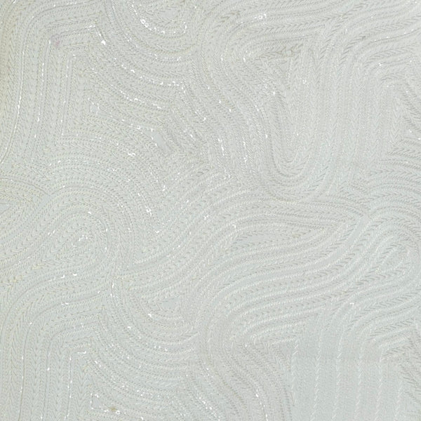 Kurta Fabric ManTire Designer Silk Embroidery Colour Off White