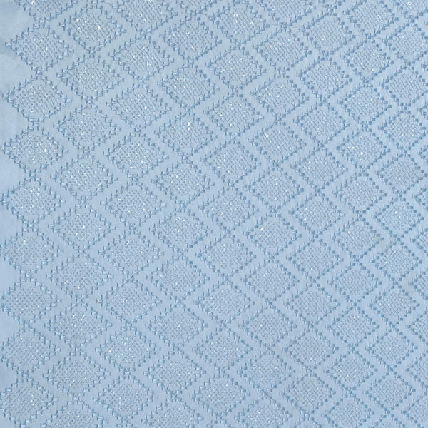 Kurta Fabric ManTire Designer Silk Embroidery Colour Blue