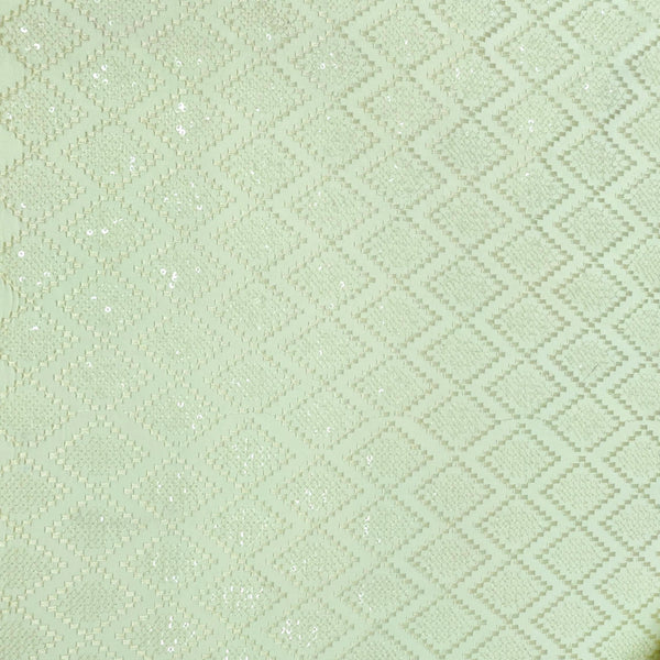 Kurta Fabric ManTire Designer Silk Embroidery Colour Gin Green