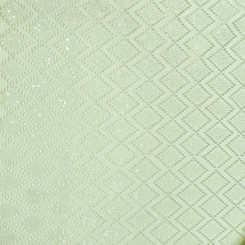 Kurta Fabric ManTire Designer Silk Embroidery Colour Gin Green