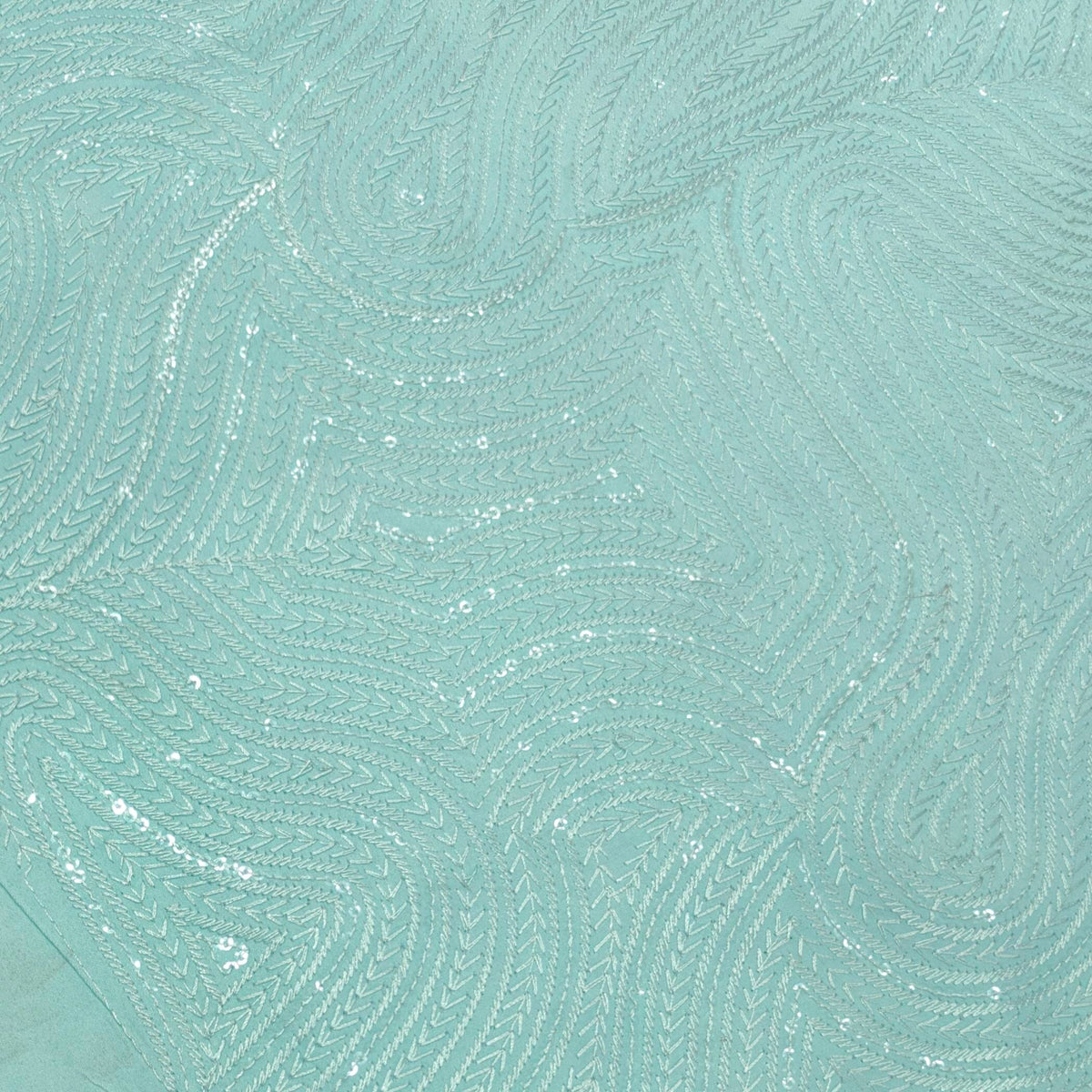 Kurta Fabric ManTire Designer Silk Embroidery Colour Mint Green