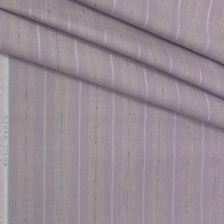 Shirt Linen Club Pure Linen Broad Lining Colour Light Lavender