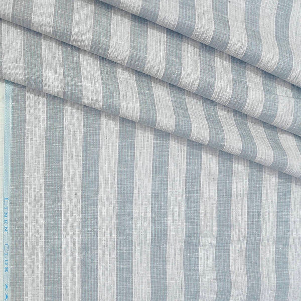 Shirt & Kurta Fabric Linen Club Pure Linen Broad Lining Colour Light Grey N White