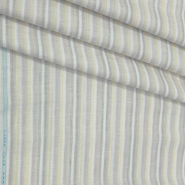 Shirt & Kurta Fabric Linen Club Pure Linen Lining Colour Peach N Light Brown